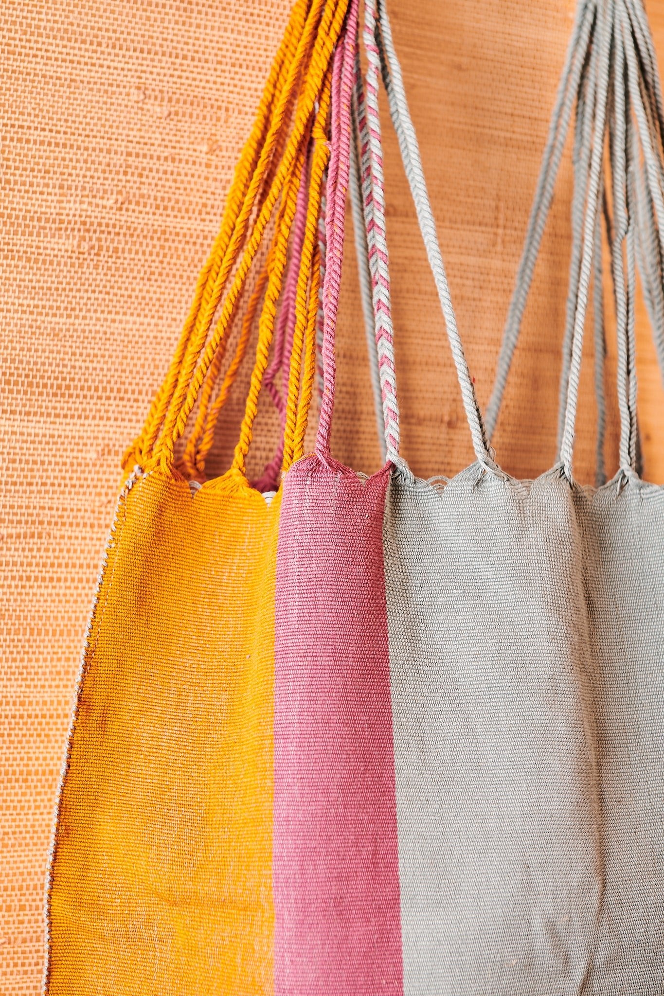 Handwoven Tote Bag is handmade in Mexico out of 100% cotton with bright, fun, colorful materials. Wear to make a unique statement.
